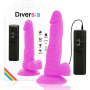 DIVERSIA Realistischer Flexibler Vibrationsdildo Lila 18 cm